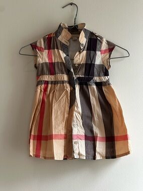 Burberry Beige and Black Girls Dress